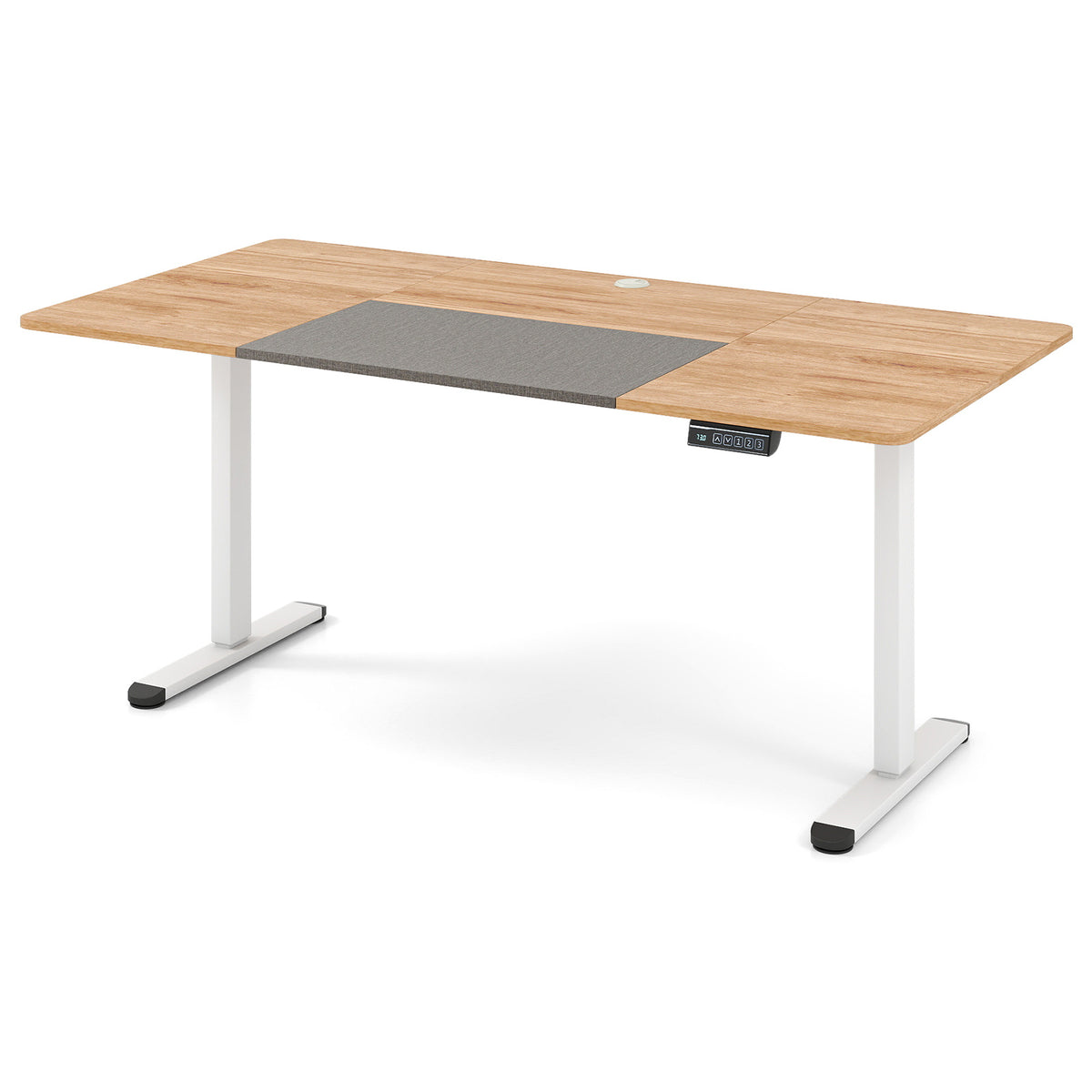 140 x 70 cm Height Adjustable Electric Standing Desk with Anti-Collision Design-Natrual