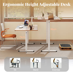 140 x 70 cm Height Adjustable Electric Standing Desk with Anti-Collision Design-Natrual