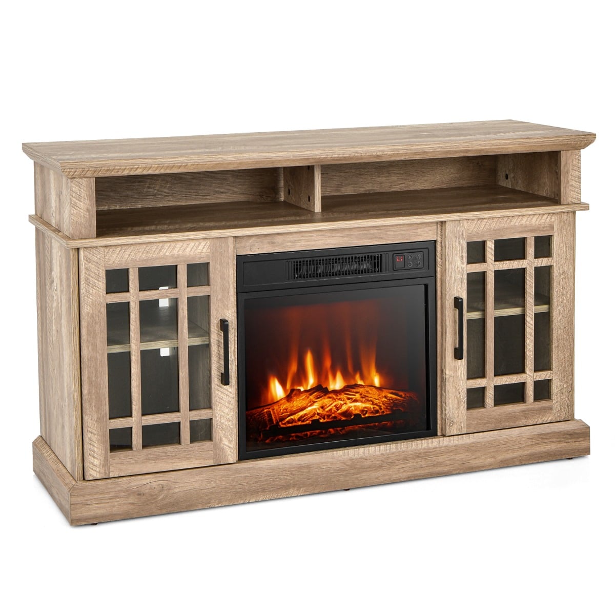 1400W Electric Fireplace in Natural, image 4