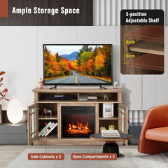 1400W Electric Fireplace in Natural, image 6