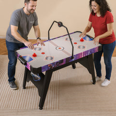 144 CM Air Hockey Table with 2 Pucks and 2 Pushers for Kids and Adults-White