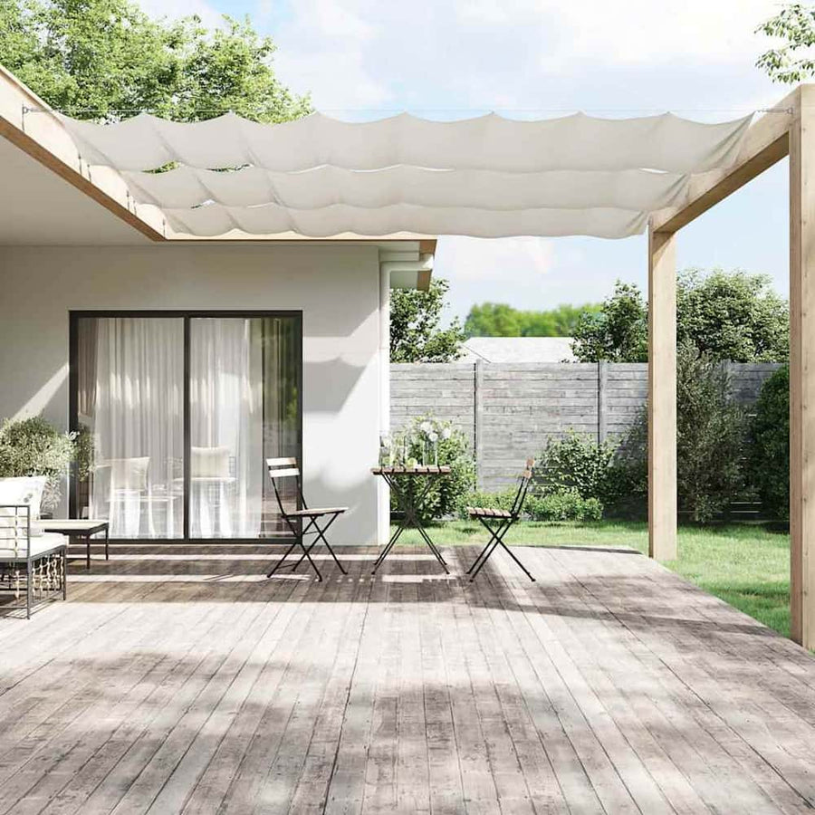 Vertical Awning White Oxford Fabric