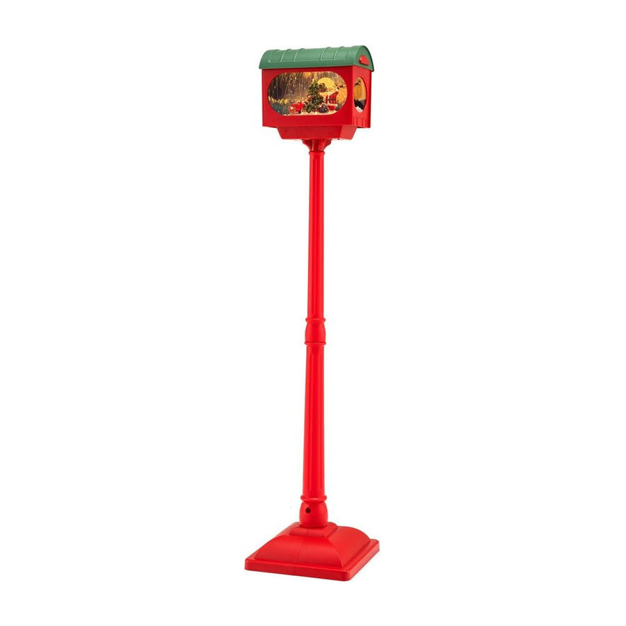 148 CM Musical Christmas Sound and Tap Activated Xmas Indoor Street Lamp-Red