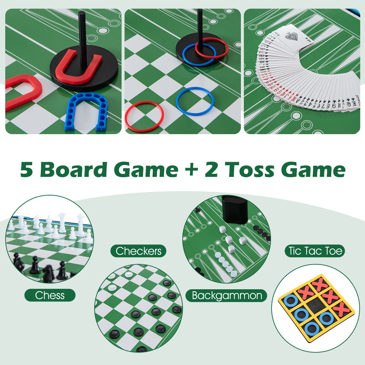 14-In-1 Game Table for Party Game Room Family Night