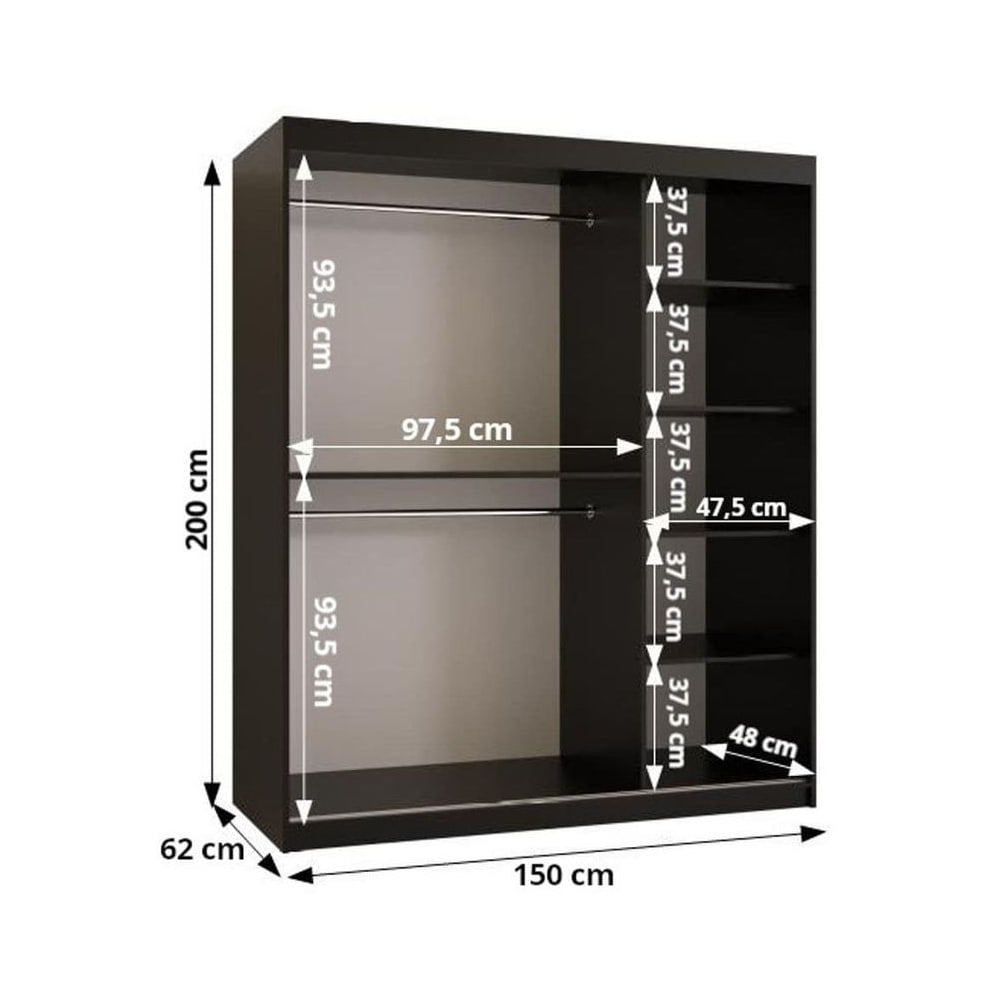 Ramiro I Sliding Door Wardrobe 150cm - product image 9