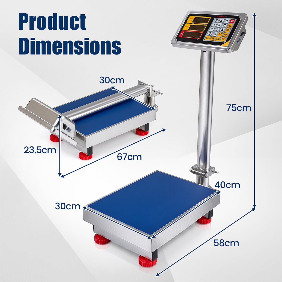 150KG Heavy Duty Digital Folding Platform Scale