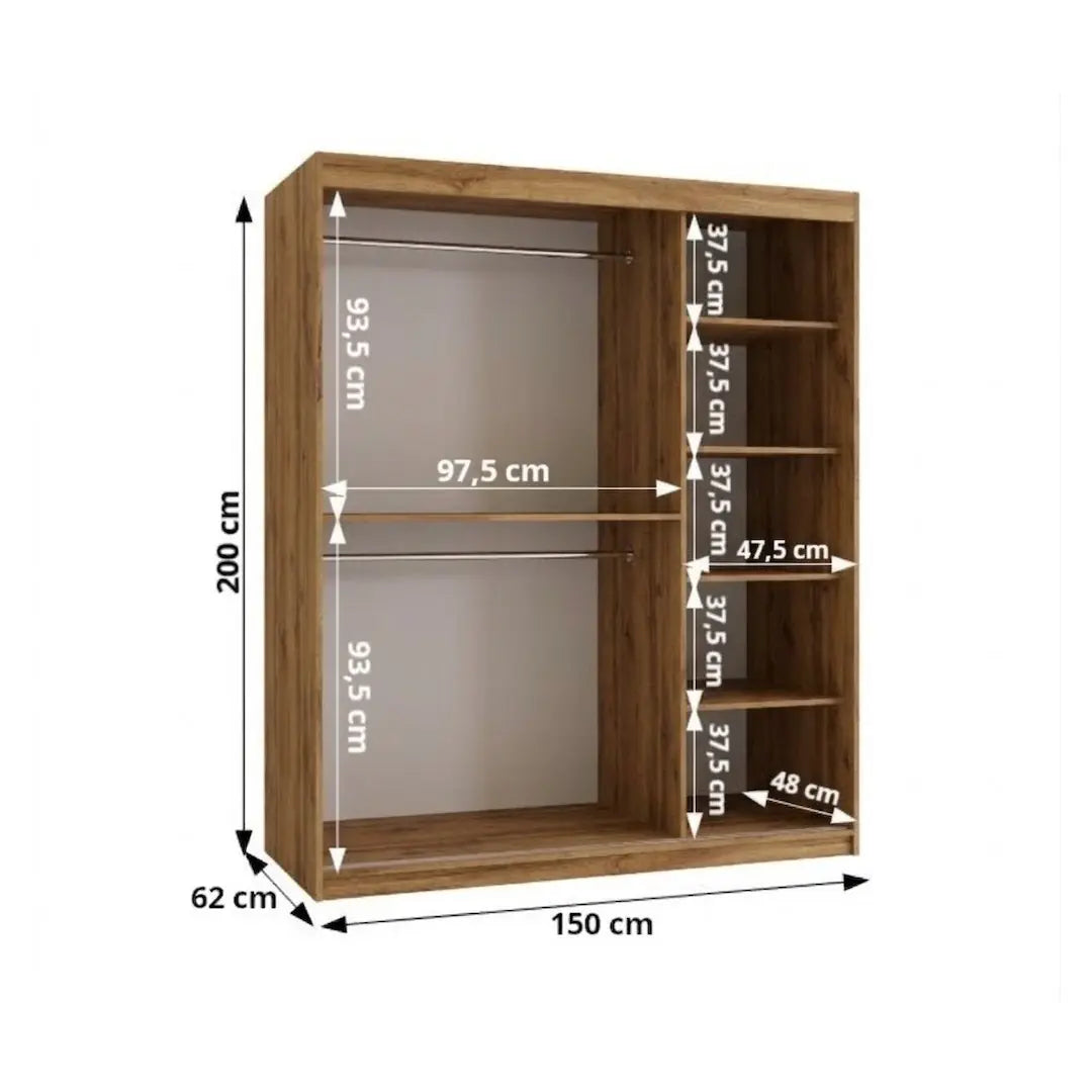 Spoti Sliding Door Wardrobe 150cm