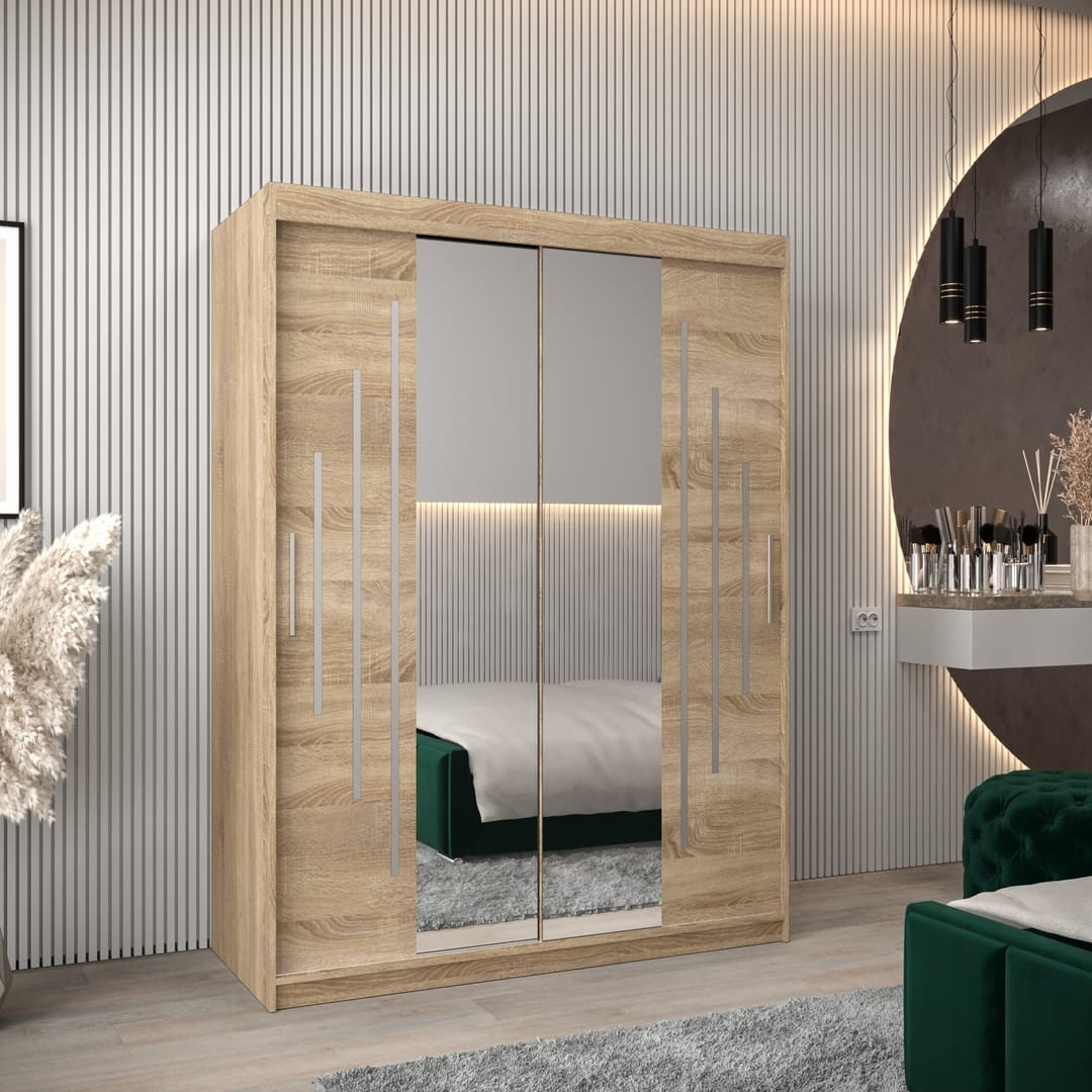York I Sliding Door Wardrobe 150cm