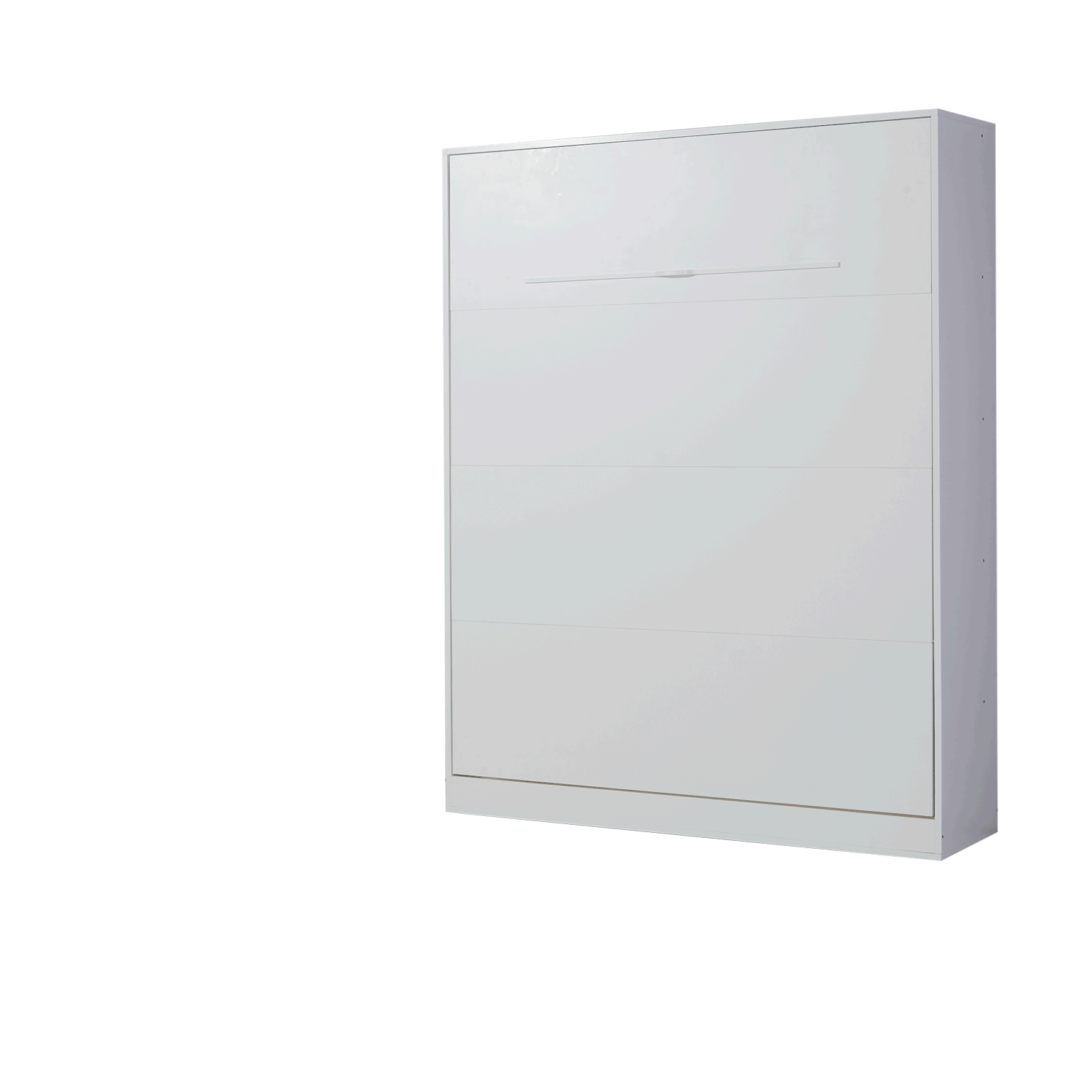 SPACEO Vertical Wall Bed 120x200 White / Black Handles