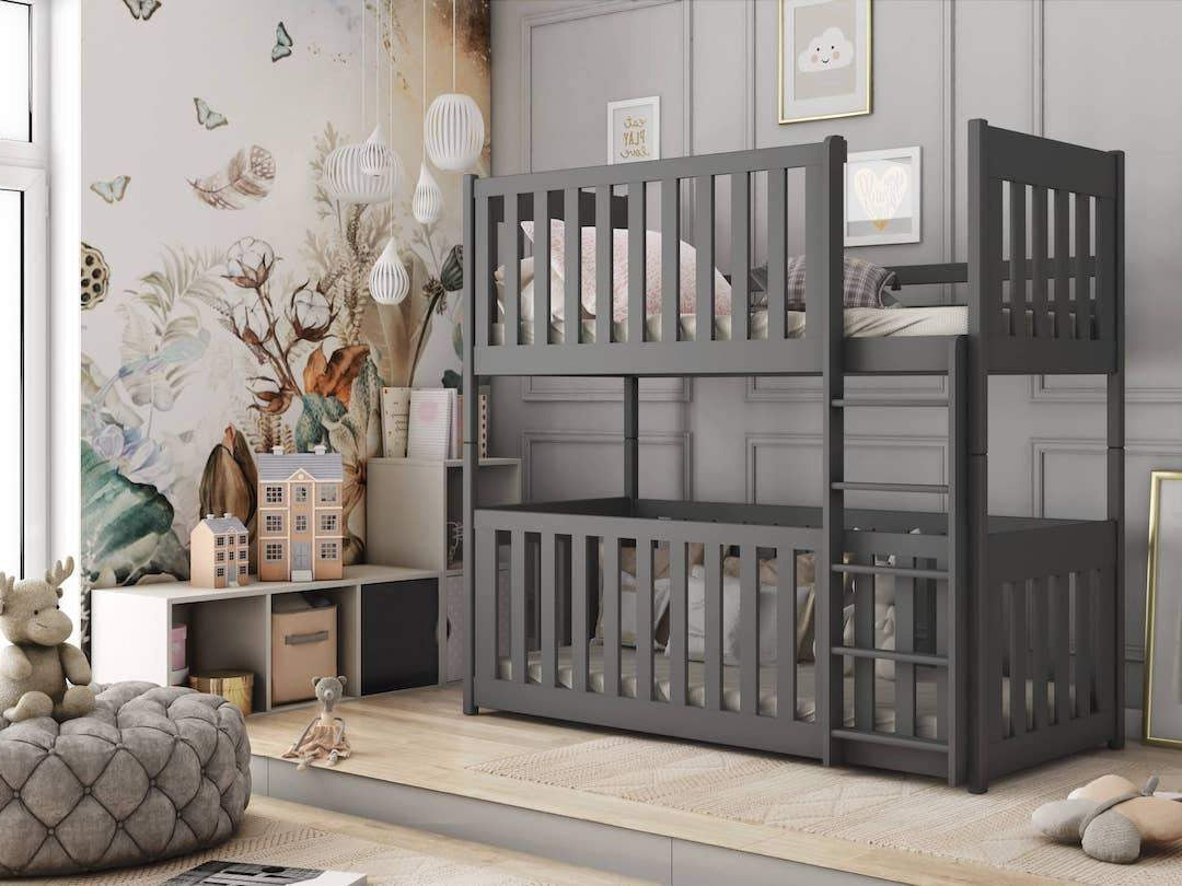 Wooden Bunk Bed Konrad With Cot Bed