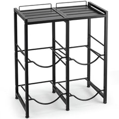 18.9 L Water Jug Holder for 4 Bottles Heavy-duty Water Jug Rack with Top Shelf-Black