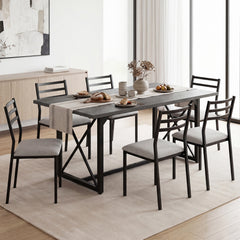 180 CM Conference Table for 6-8 People with Heavy-Duty Metal Frame-Grey