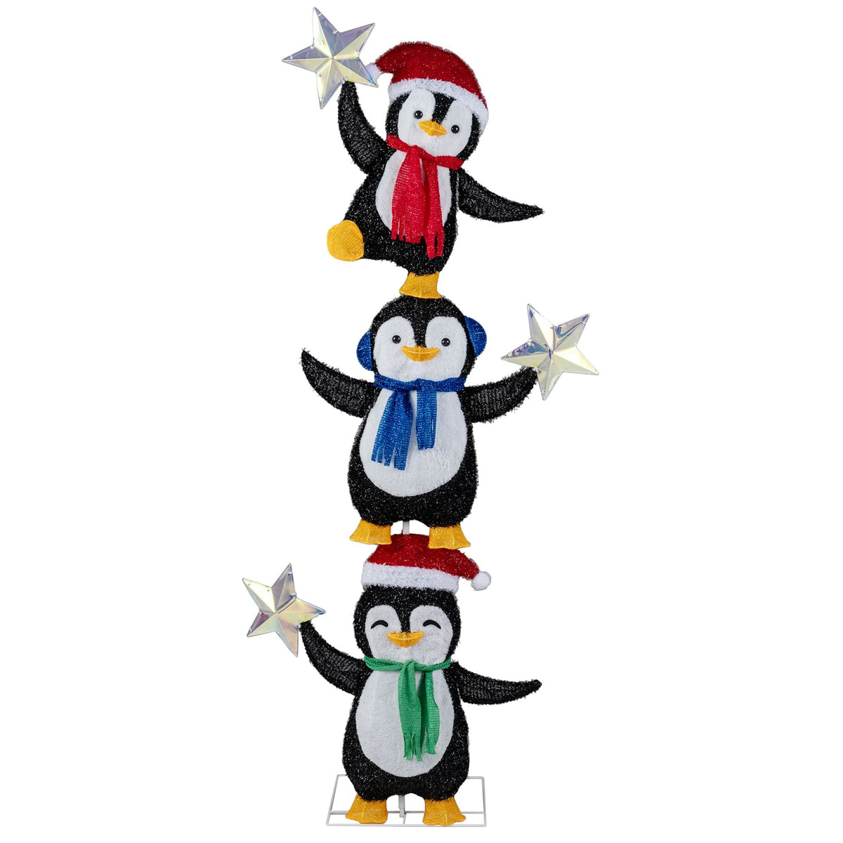 180 cm Pre-lit Penguin Christmas Yard Decoration with Cold White LED Lights