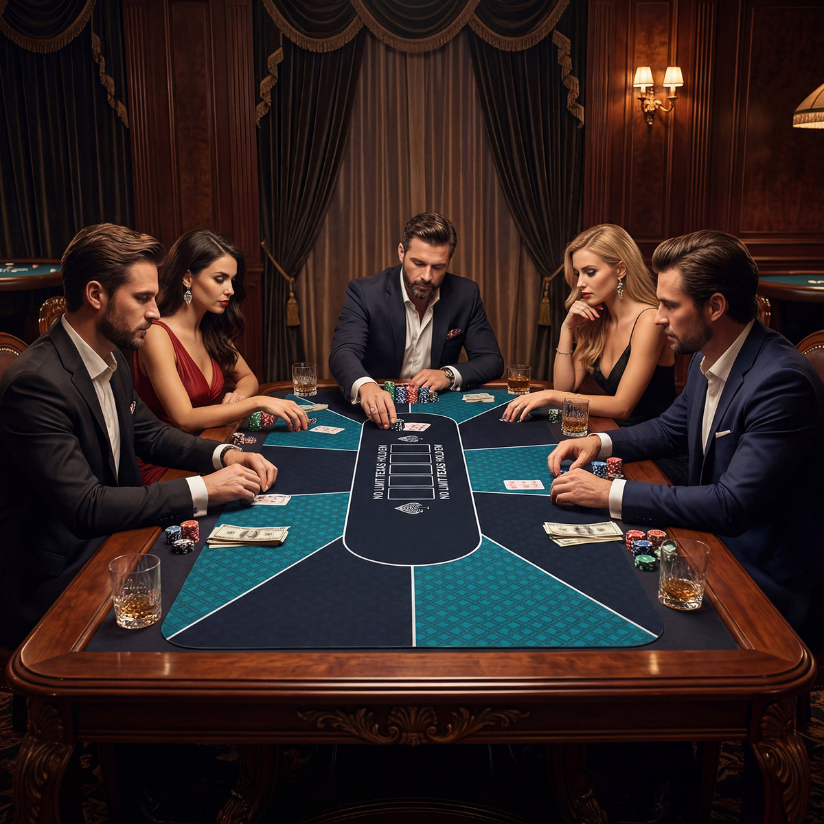 180 x 90 CM Poker Table Top with Water-repellent Surface-Green