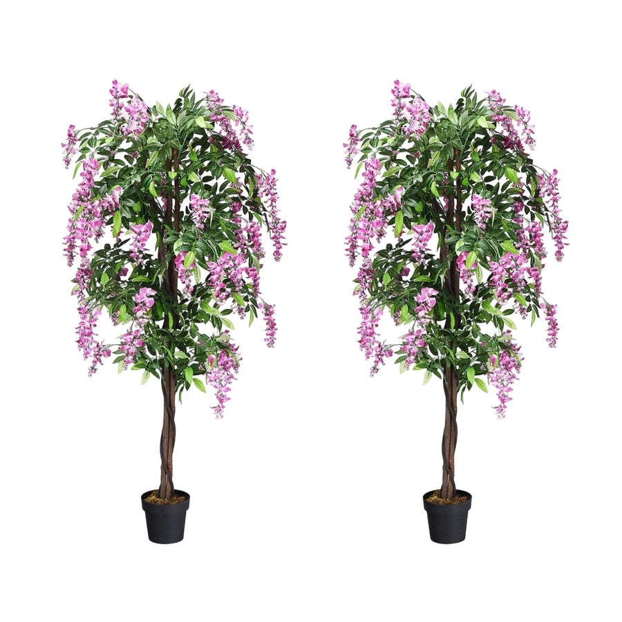 180CM Ficus Artificial Tree for Living Room Office Decor Set of 2