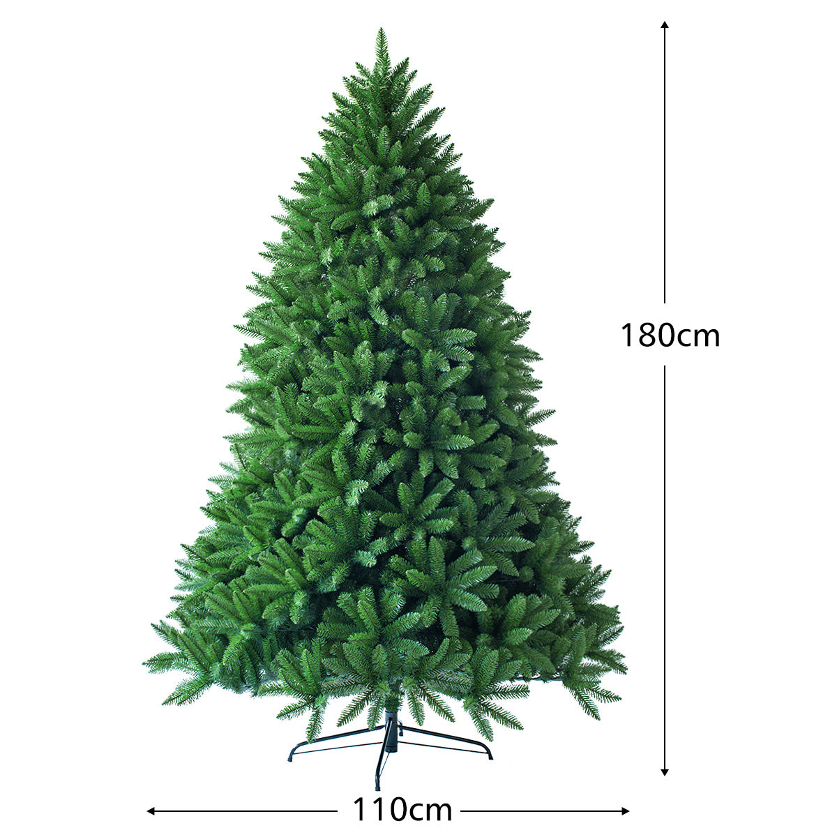 180 cm Artificial Christmas Tree Premium Hinged with 1250 Branch Tips