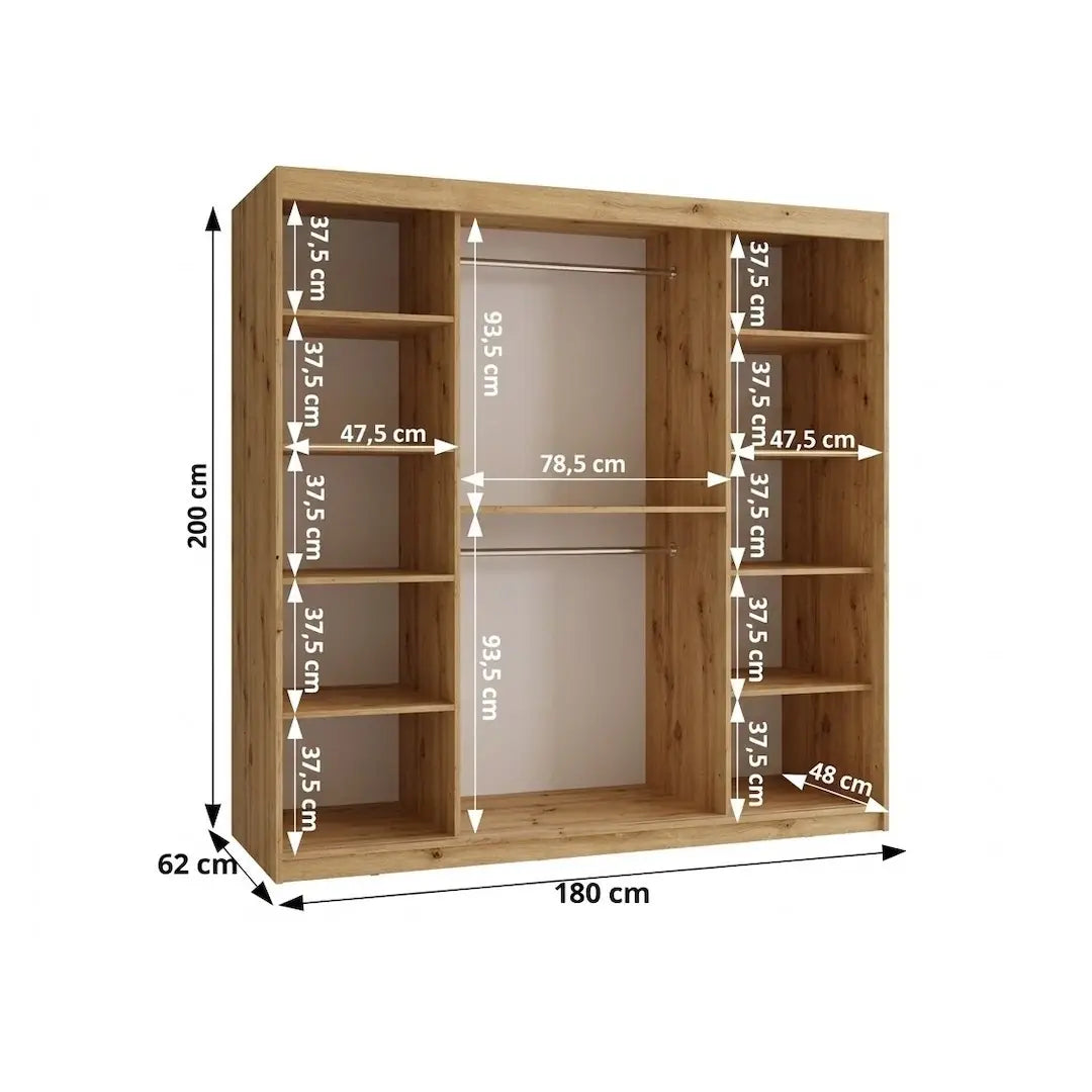 Spoti Sliding Door Wardrobe 180cm