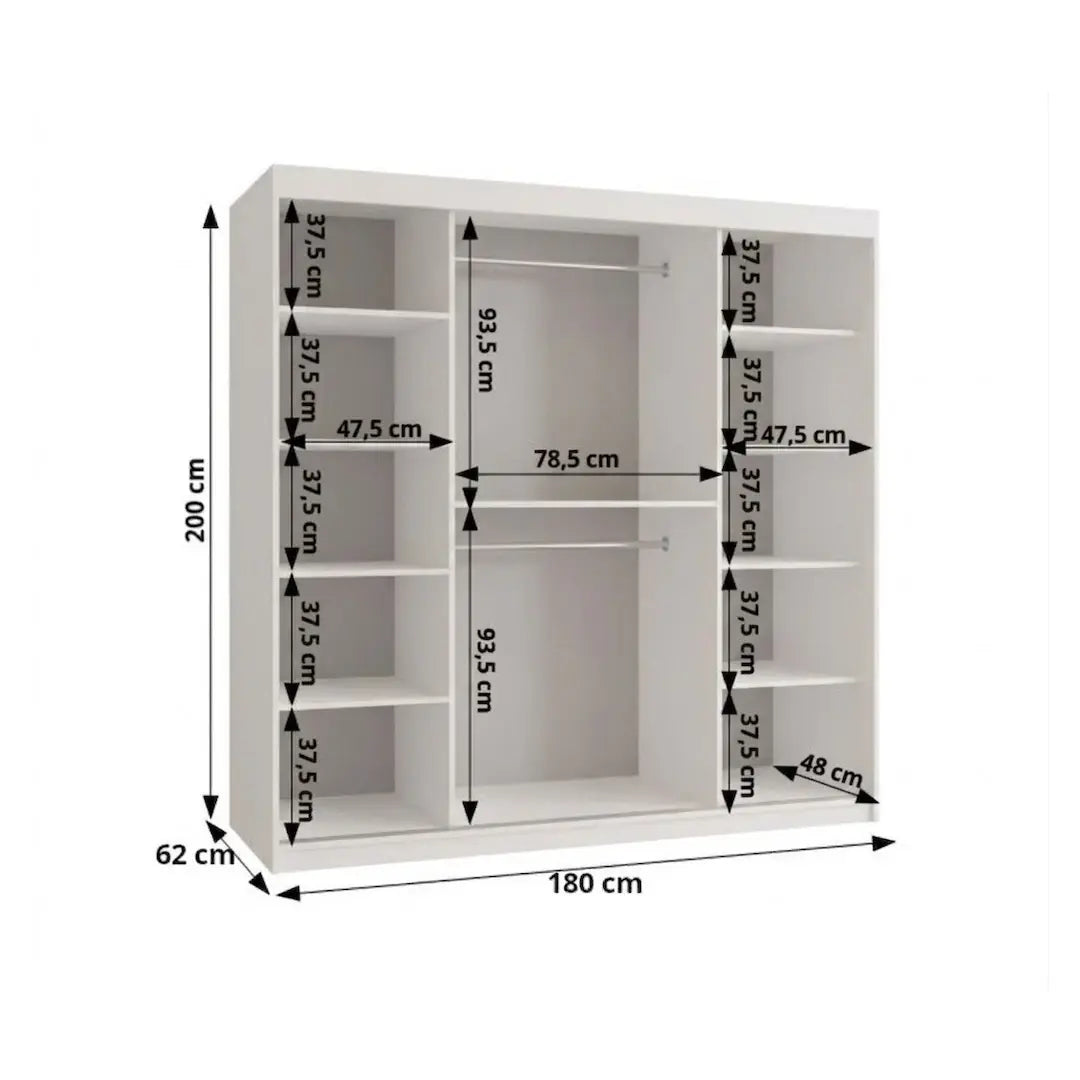 Spoti Sliding Door Wardrobe 180cm