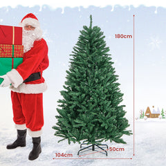 180/225cm Artificial Christmas Tree with PVC Branch Tips, image 4