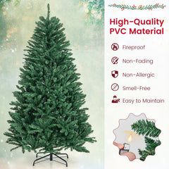 180/225cm Artificial Christmas Tree with PVC Branch Tips, image 5
