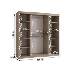 Spoti Sliding Door Wardrobe 180cm