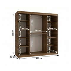 Spoti Sliding Door Wardrobe 180cm