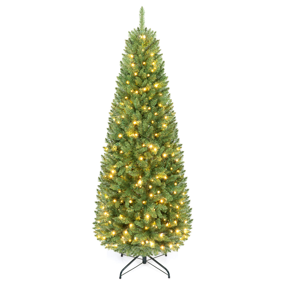 183/152 cm Pre-lit Christmas Tree with 743/300 Branch Tips and 250/150 Warm White LED Light-M