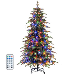 185 CM Artificial Christmas Tree Pre-lit Xmas Tree with 1628 Branch Tips-S