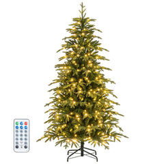 185 CM Artificial Christmas Tree Pre-lit Xmas Tree with 1628 Branch Tips-S