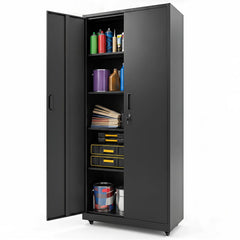 186cm Rolling File Cabinet in Black