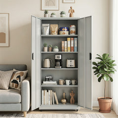 186cm Rolling File Cabinet in Grey, image 3