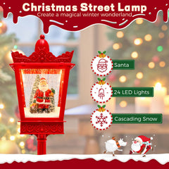 188 cm Christmas Streetlamp Plug-in Musical Lamp Post in Red, image 6