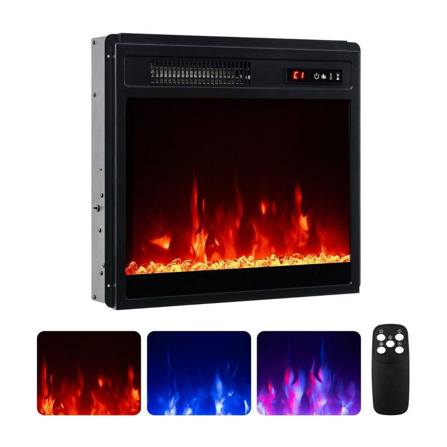 18" Electric Fireplace Insert 750W/1500W Fireplace Heater