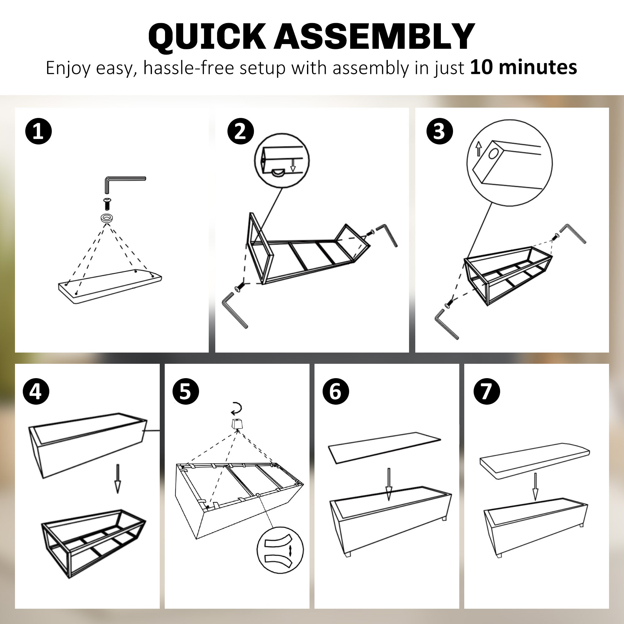 HOMCOM 84L Corduroy Storage Ottoman - Grey