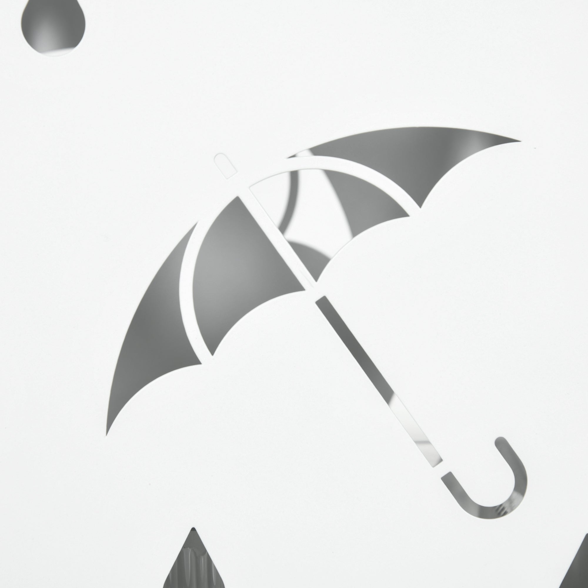 HOMCOM Six-Umbrella Steel Holder Stand - White