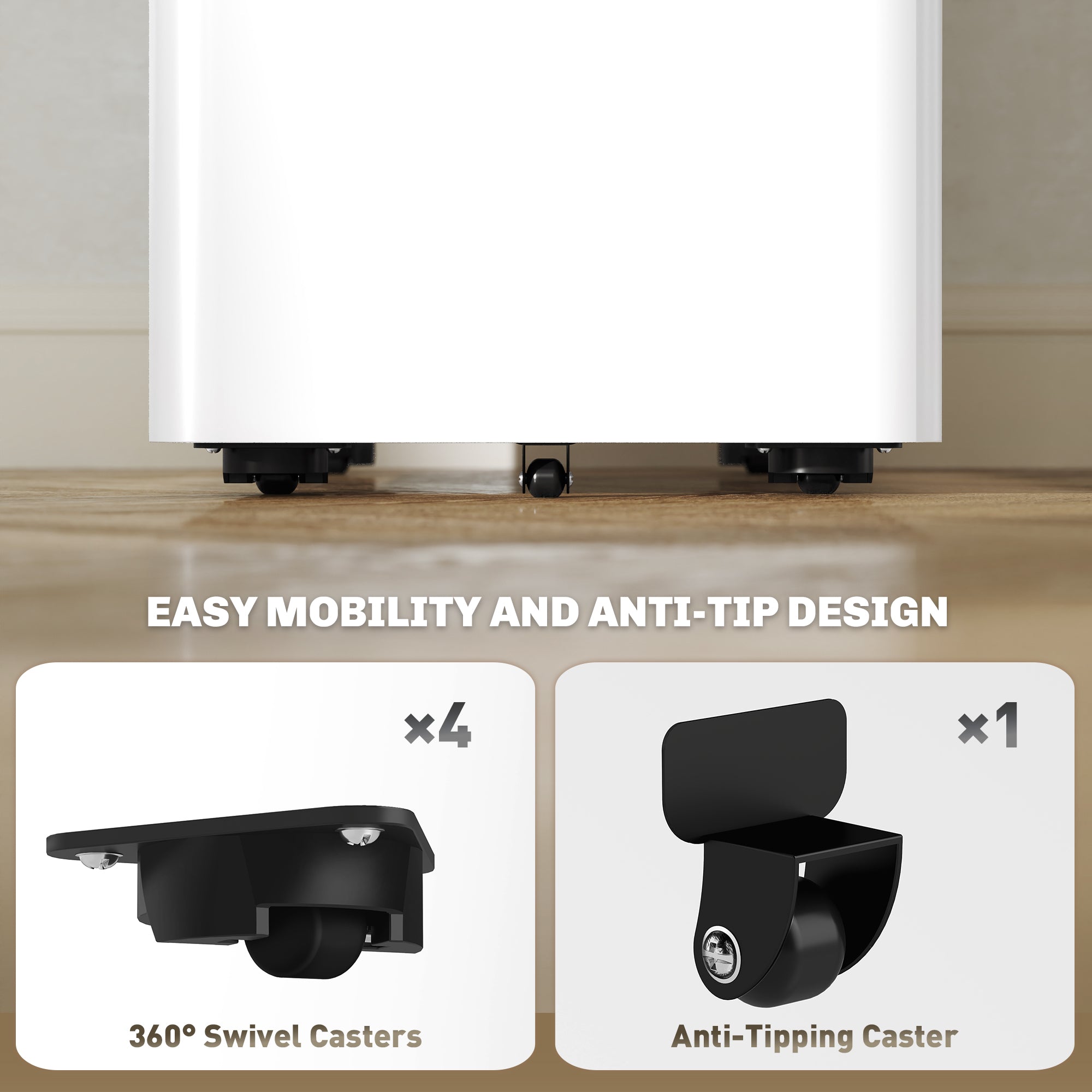 Vinsetto 3-Drawer Steel Filing Cabinet with Lock - White