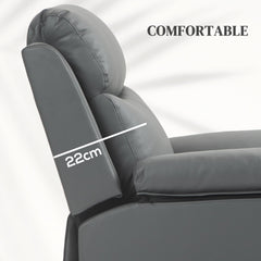 HOMCOM Faux Leather 70  Electric Riser Recliner Chair, Charcoal Grey