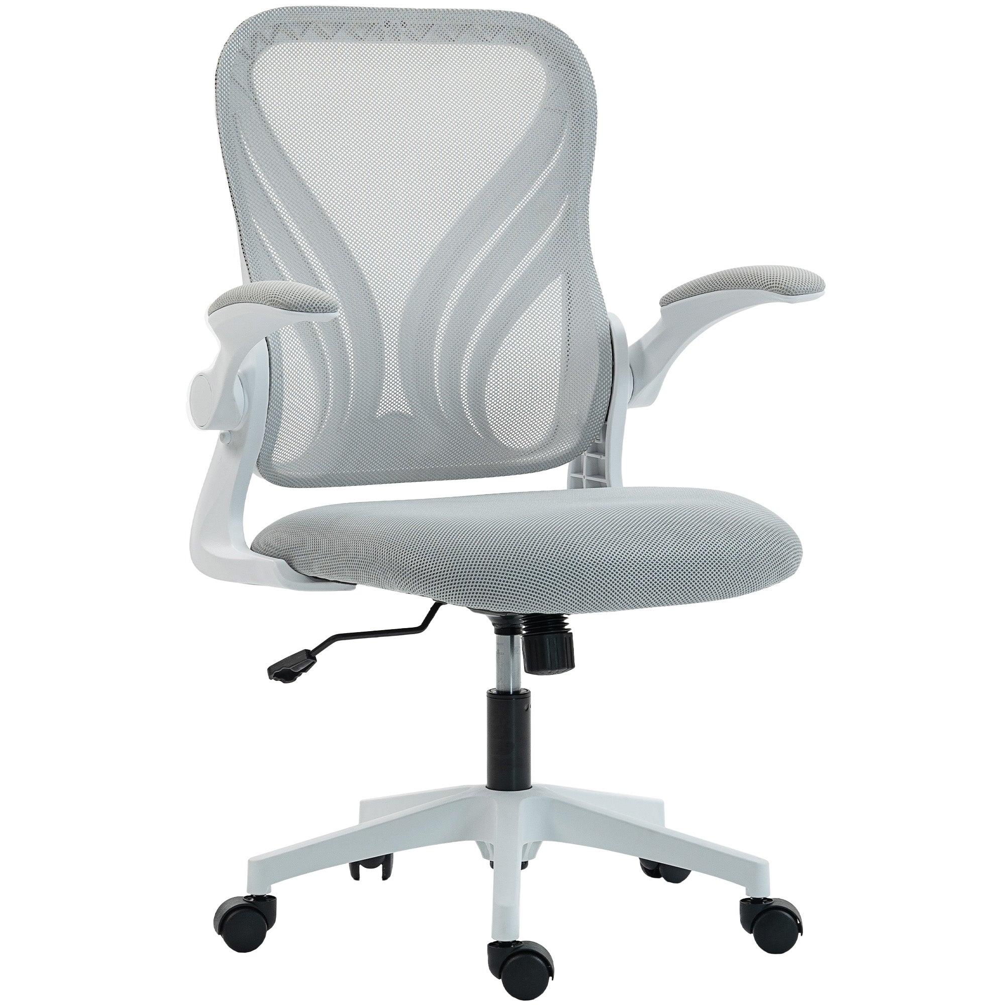 HOMCOM Mesh Office Chair with Foldable Backrest - Light Grey