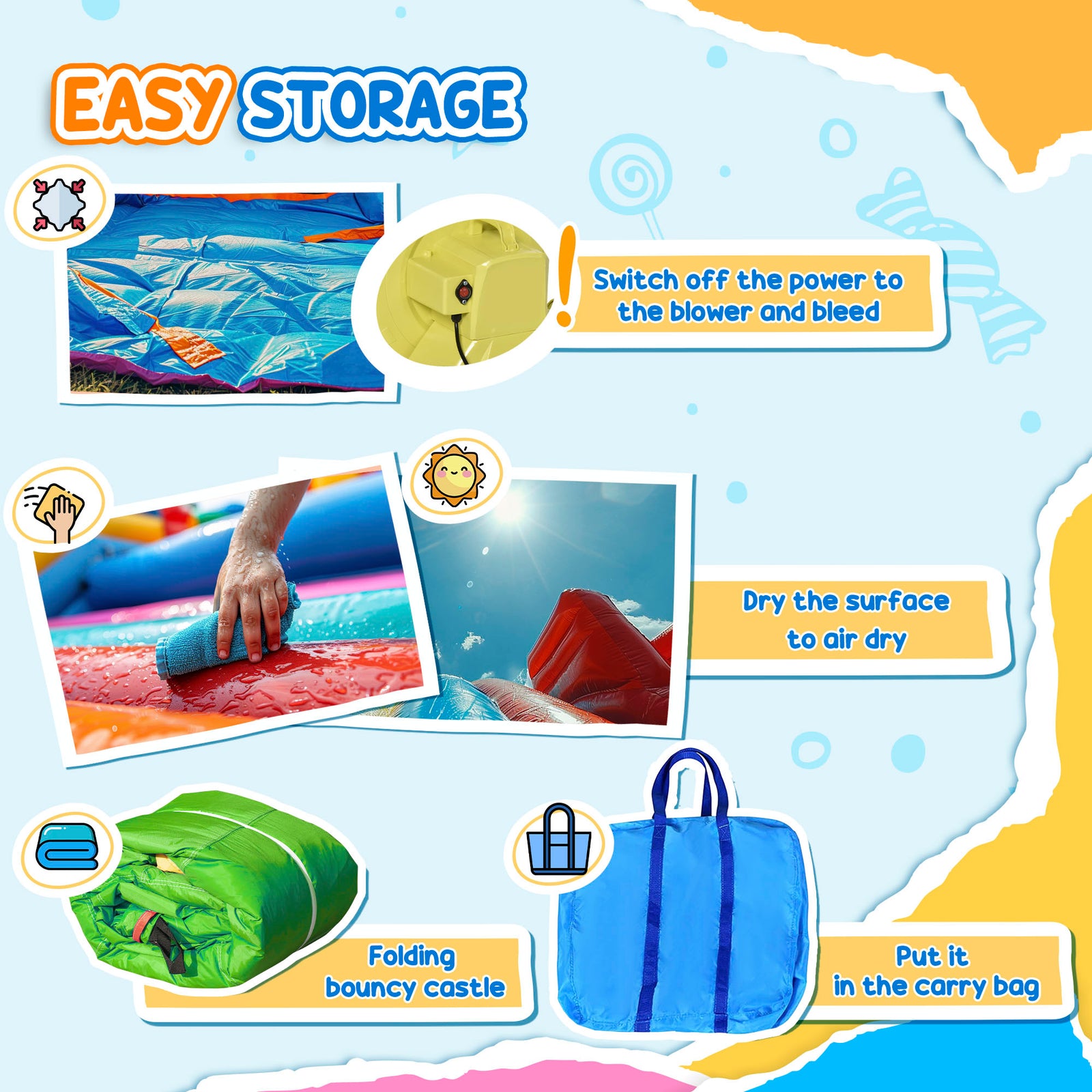 Outsunny Kids Bouncy Castle, 5 in 1 Large Crocodile Style Inflatable House Slide Basket Water Pool Gun Climbing Wall with Blower Carrybag for Kids Age 3-8, 3.85 x 2.85 x 2.25m
