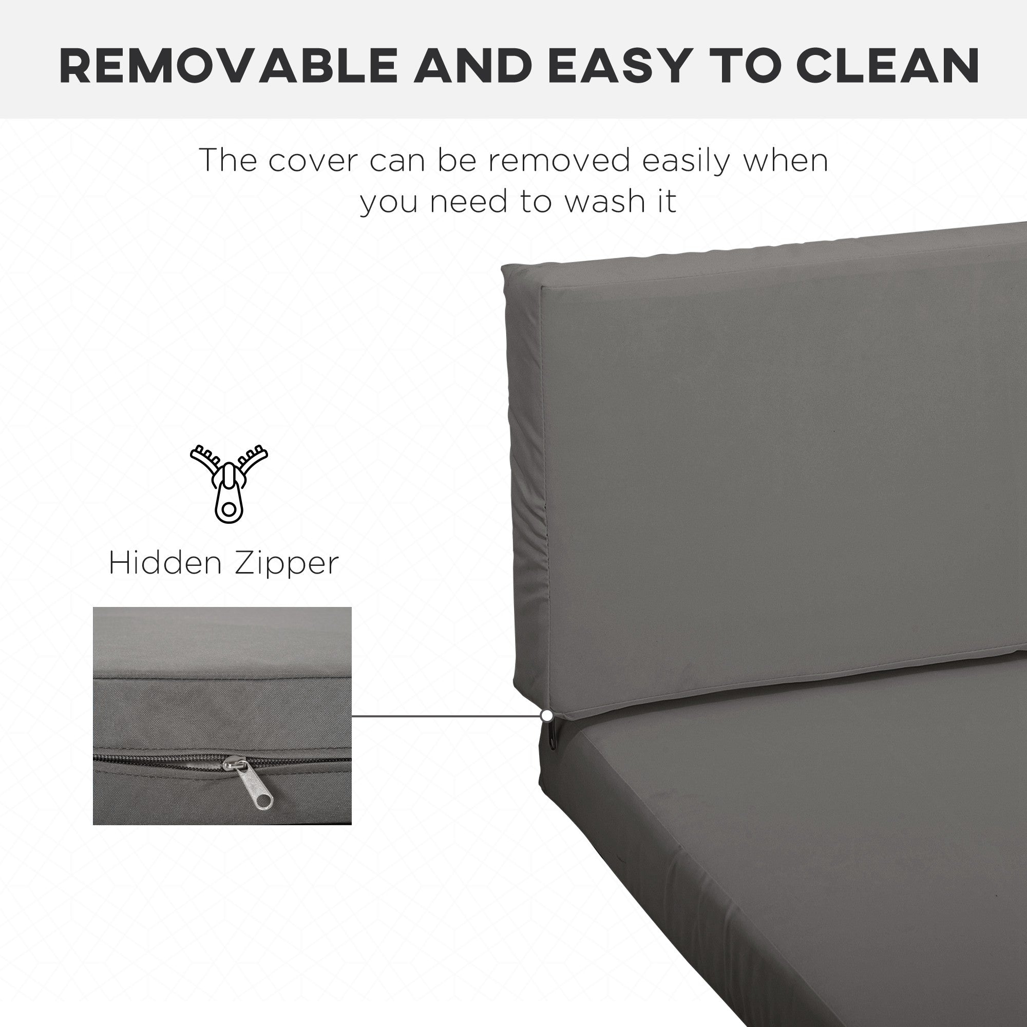 Outsunny Outdoor Cushion Pad Set for Rattan Furniture, 7 Piece Garden Furniture Cushions ONLY, Grey