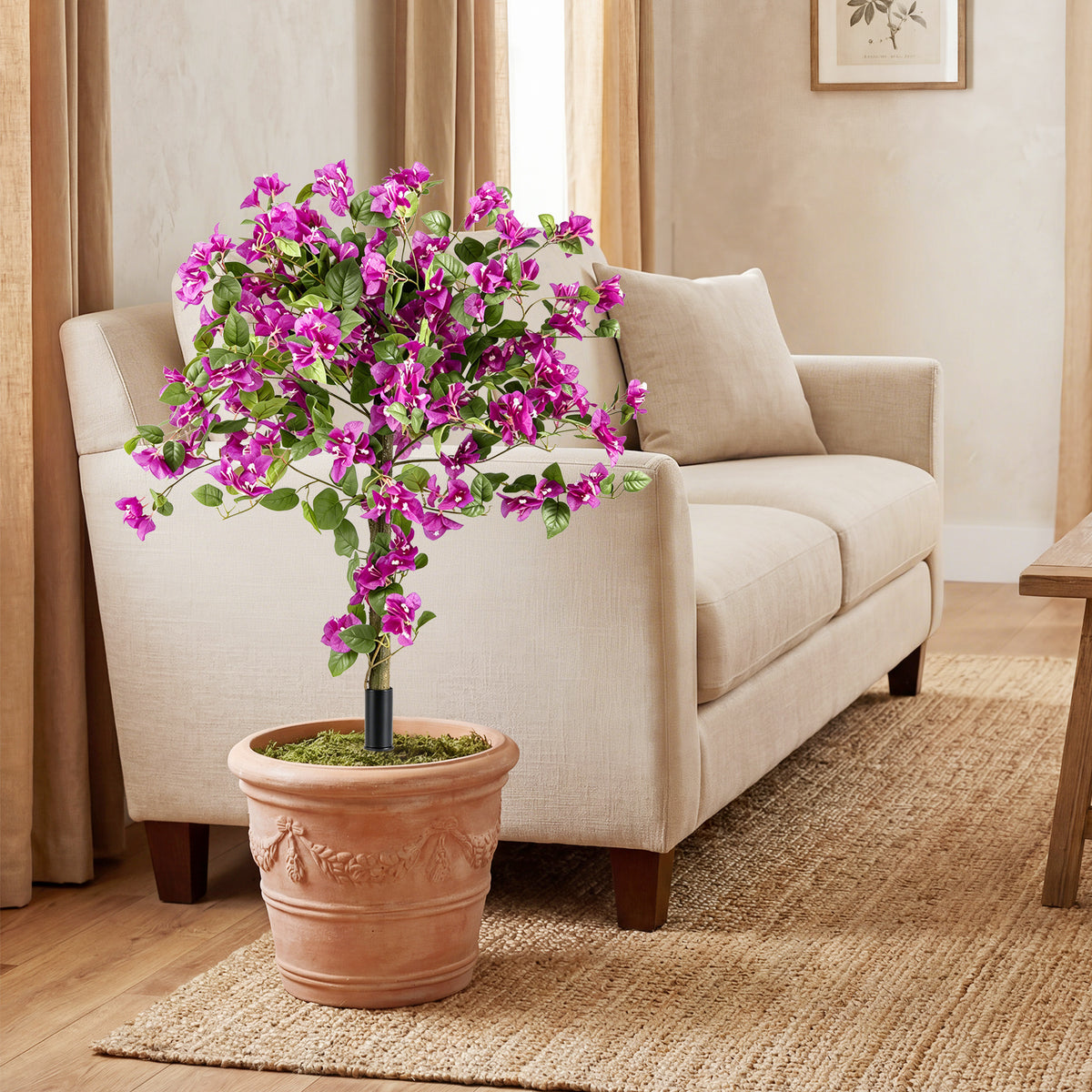 2 Pack Bougainvillea Artificial Trees with Stable Ground Spike