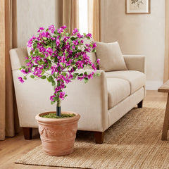 2 Pack Bougainvillea Artificial Trees with Stable Ground Spike