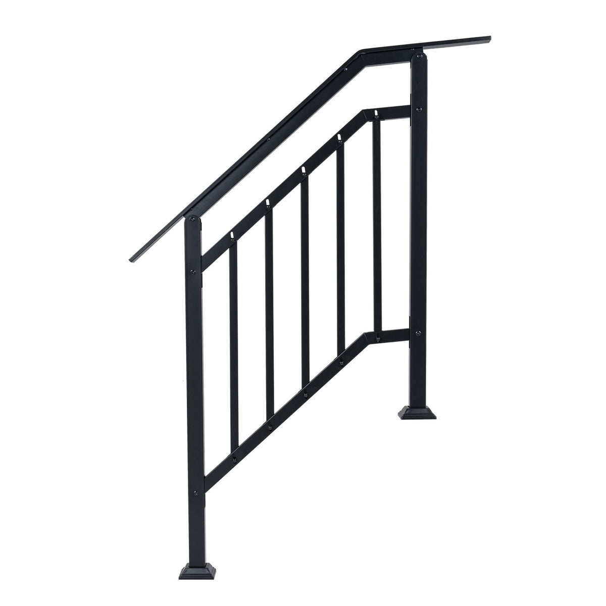 2 Pack Outdoor Handrails for Steps with Adjustable Angle for Concrete