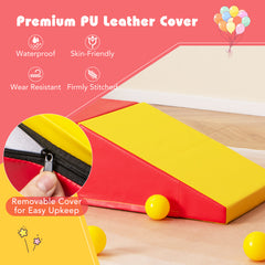 2-Piece Step and Slide Climber for Infants and Toddlers-Yellow