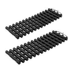 2 Pack Tire Traction Mats showing two black recovery track pads with metal loops