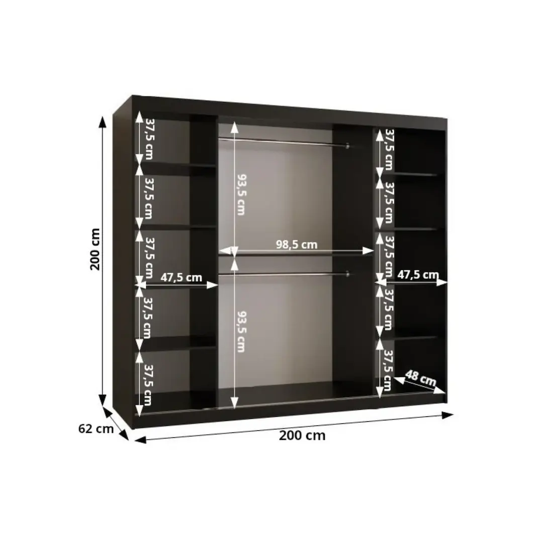 Spoti Sliding Door Wardrobe 200cm