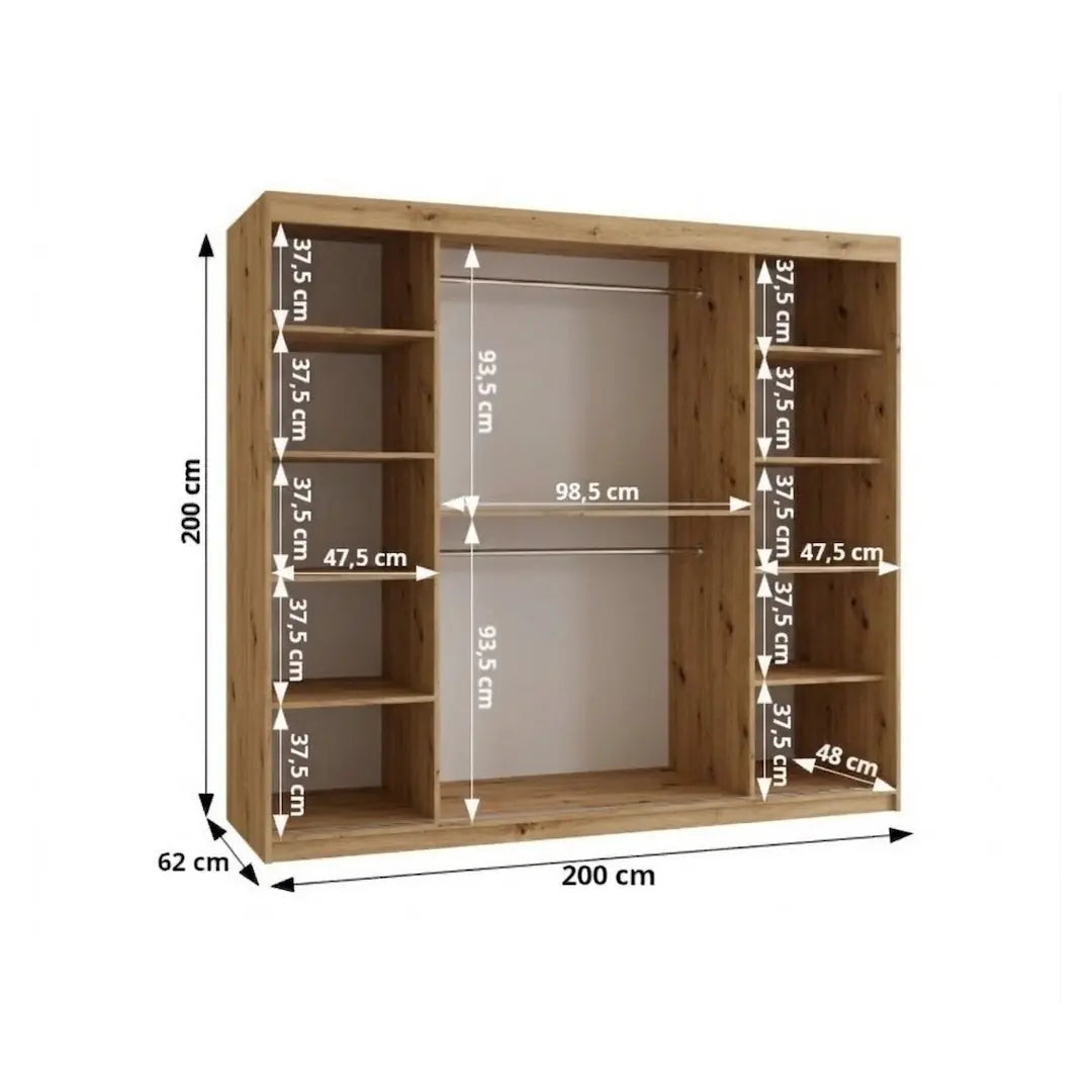 Spoti Sliding Door Wardrobe 200cm