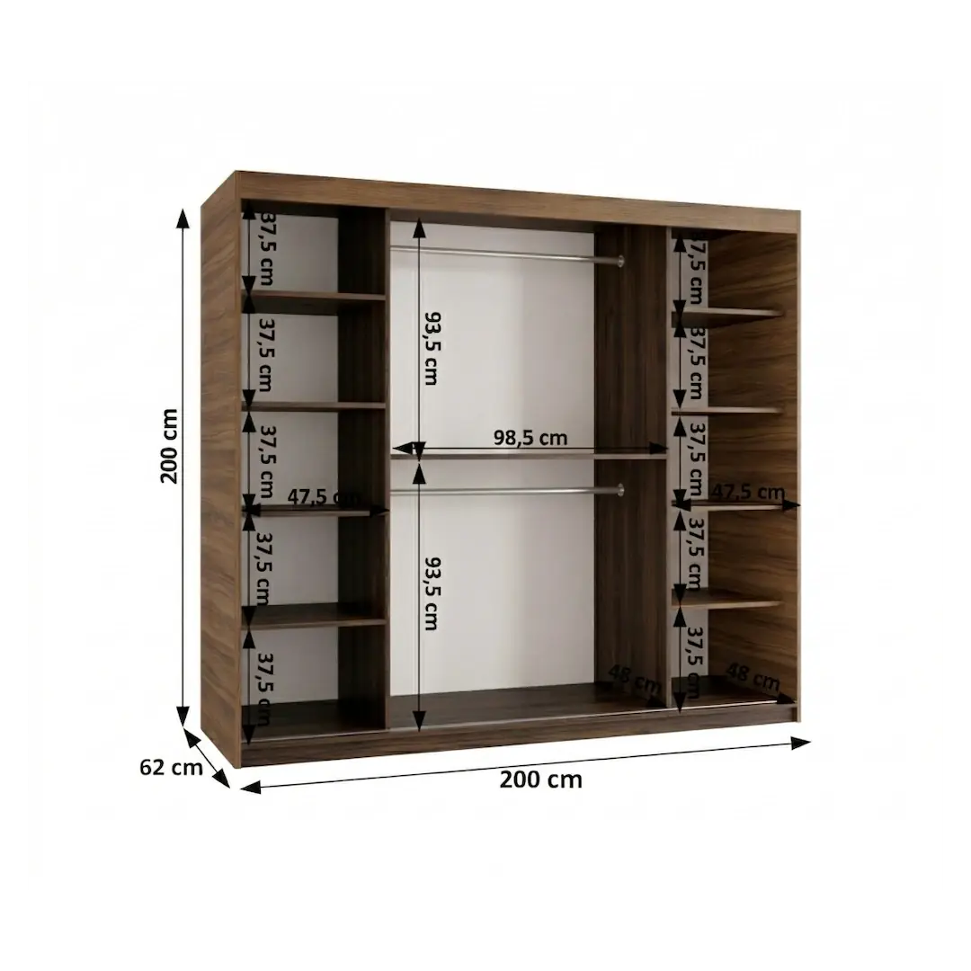 Spoti Sliding Door Wardrobe 200cm