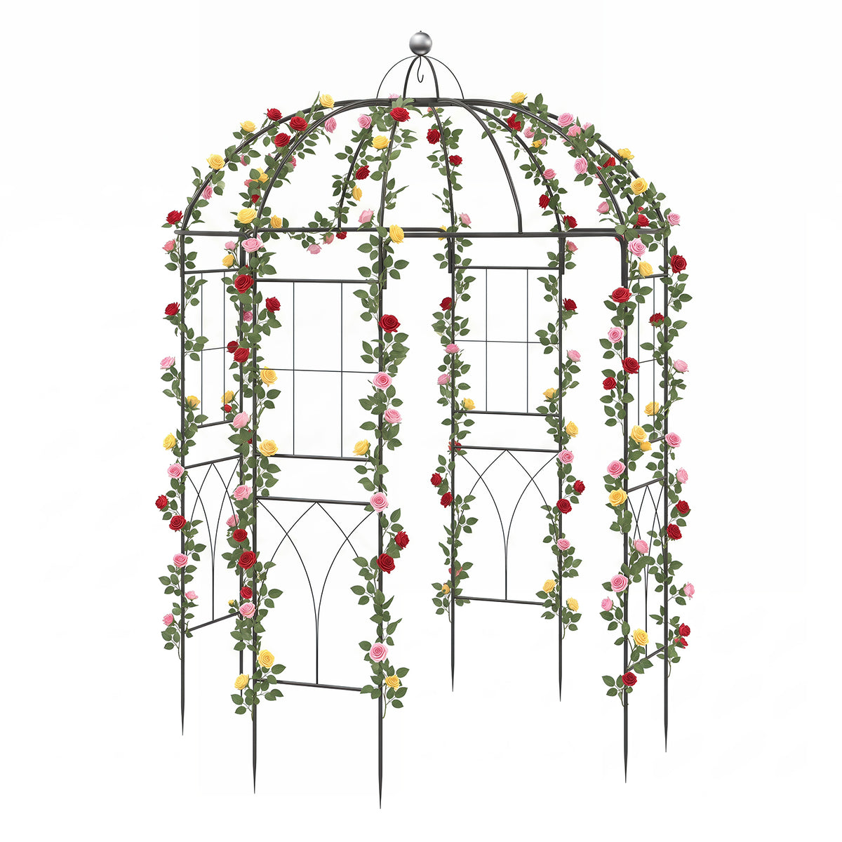 203 x 203 x 296 cm Birdcage Shape Metal Gazebo Pergola
