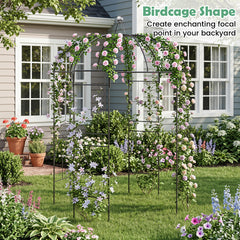 203 x 203 x 296 cm Birdcage Shape Metal Gazebo Pergola